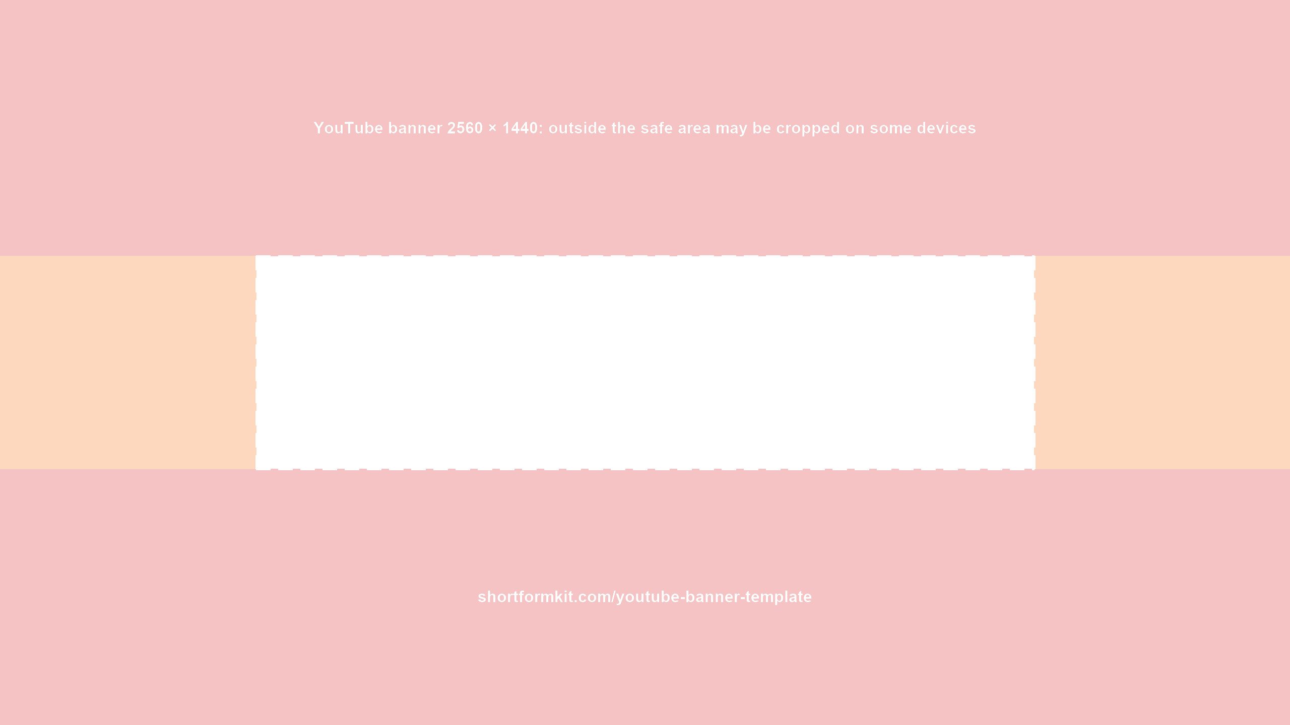 YouTube banner template 2560x1440